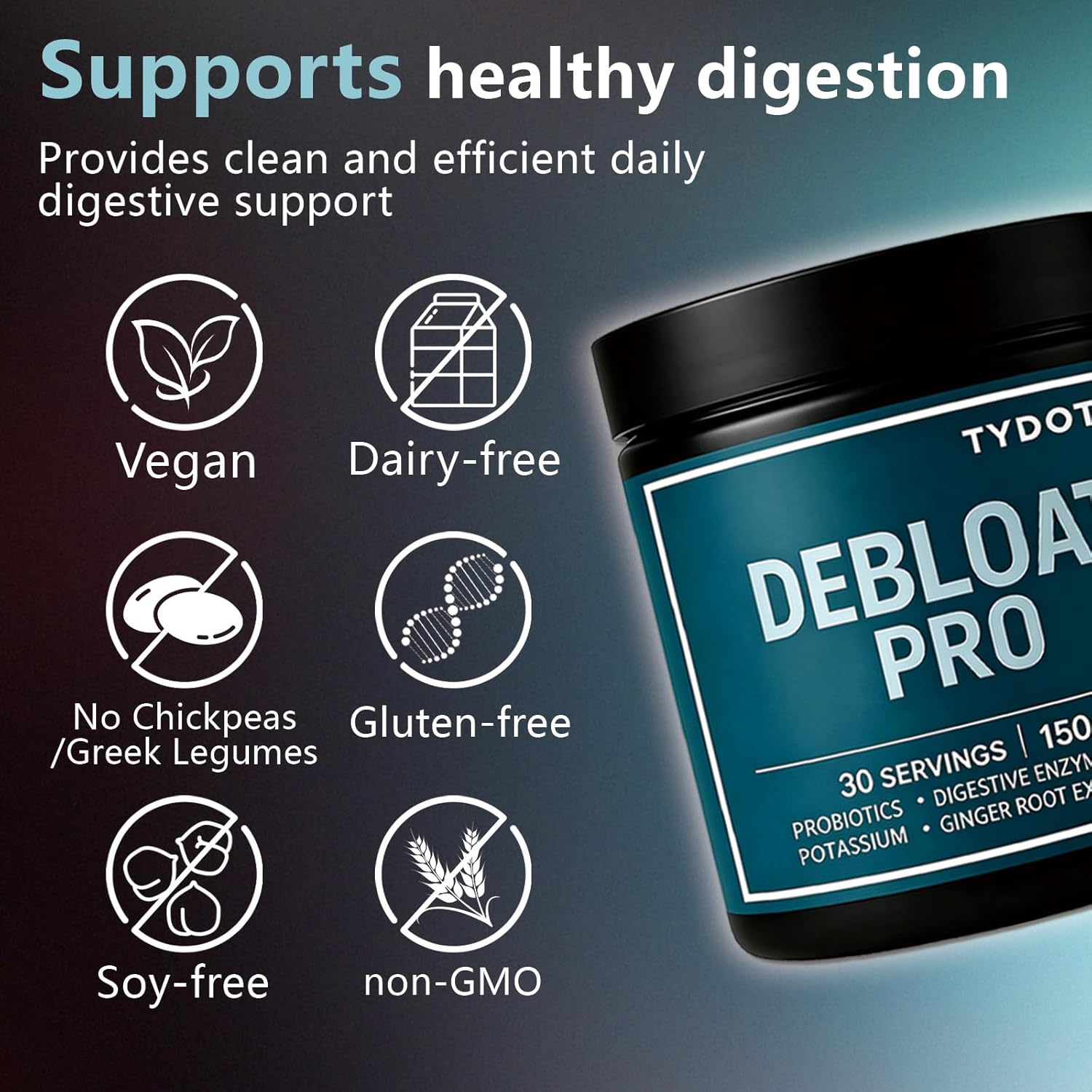 Debloat Pro, Contains Probiotics and Digestive Enzymes to Relieve Bloating, Supports Gut Health, Nutrient Absorption, and Stomach Comfort to Support Digestive Health